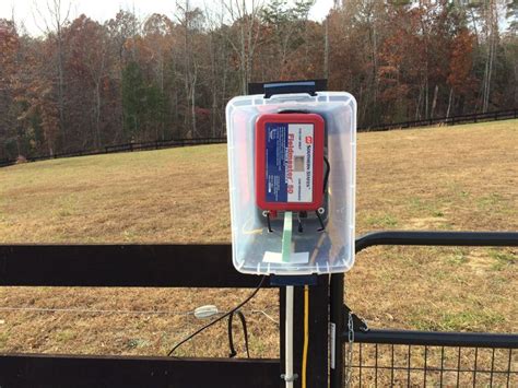 box to cover electric fence weatherproof|weatherproof fence charging system.